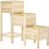 OUTSUNNY Jardinière Sur Pieds Carré Potager 3 étages Dim. 125L X 45l X 108H Cm Inserts D'irrigation étagère Bois Sapin Naturel 2 OUTSUNNY Jardinière Sur Pieds Carré Potager 3 étages Dim. 125L X 45l X 108H Cm Inserts D'irrigation étagère Bois Sapin Naturel -Promos Jardin Noble Magasin 48873244 1