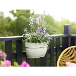 Balconnière En Plastique Elho Vibia Campana Easy Hanger Medium Blanc Soie - 36 X 24 X 26,5 Cm -Promos Jardin Noble Magasin 49402490 5