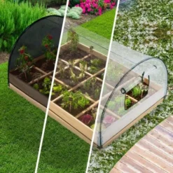 Carré Potager 12 Compartiments + 3 Housses Toutes Saisons Serre Châssis -Promos Jardin Noble Magasin 49729305 3