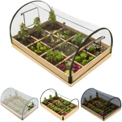 Carré Potager 12 Compartiments + 3 Housses Toutes Saisons Serre Châssis -Promos Jardin Noble Magasin 49729305 4