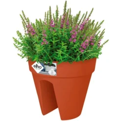 Elho Bac à Fleurs Jardinière En Plastique Pour Jardin Balcon Maison Pot De Fleurs Rond 7,5 Liter (de)