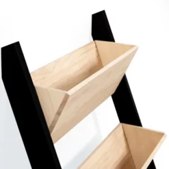 Jardinière échelle FREDDY 110 CM 3 Bacs Bois Et Noir Potager Pour Jardin Et Balcon -Promos Jardin Noble Magasin 50235271 4