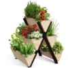 Carré Potager Vertical PADY 5 Bacs Jardinière Bois Et Noir -Promos Jardin Noble Magasin 50235273 1