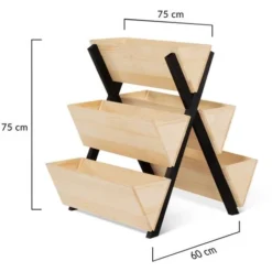 Carré Potager Vertical PADY 5 Bacs Jardinière Bois Et Noir -Promos Jardin Noble Magasin 50235273 3