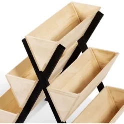 Carré Potager Vertical PADY 5 Bacs Jardinière Bois Et Noir -Promos Jardin Noble Magasin 50235273 4