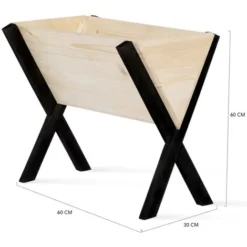 Carré Potager PADY Jardinière Sur Pieds Bois Et Noir Balcon Et Terrasse -Promos Jardin Noble Magasin 50235276 4