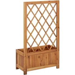 Lit Surélevé De Jardin Avec Treillis Bois Massif D'acacia VidaXL 10 Lit Surélevé De Jardin Avec Treillis Bois Massif D'acacia VidaXL -Promos Jardin Noble Magasin 50250434 4