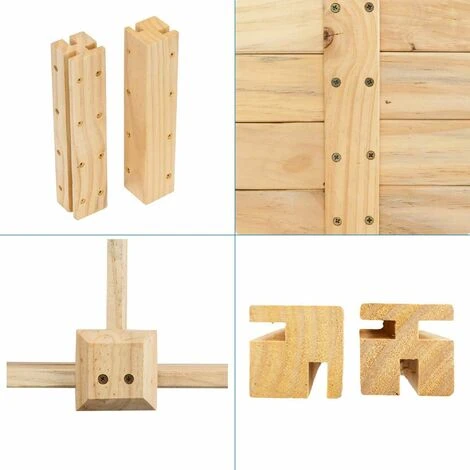 Potager Exterieur 244x61x27 Cm - Bac Potager écologique Pour Jardin, Balcon, Terrasse - Carré Potager En Bois De Pin Traité 6 Potager Exterieur 244x61x27 Cm - Bac Potager écologique Pour Jardin, Balcon, Terrasse - Carré Potager En Bois De Pin Traité – Image 4