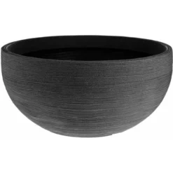 Jardinière XXL Ø 58 Cm Avec Rainures - Hauteur 28 Cm - Couleur : Anthracite