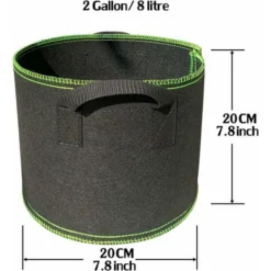 Sacs De Culture, Sacs à Plantes De Jardin 5 X 2 Gallon/8L Respirant Non Tissé Avec Poignées, Fontainebleau -Promos Jardin Noble Magasin 51211861 2