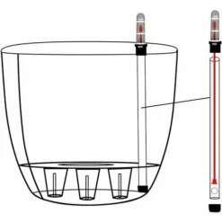 Bac à Fleurs Auto-Irrigation Blanc 15.5 13cm En Plastique Rond Lot De 4, Pot Avec Réserve D'eau Et Indicateur De Niveau D'eau Pot Avec Système D'arrosage 11 Bac à Fleurs Auto-Irrigation Blanc 15.5 13cm En Plastique Rond Lot De 4, Pot Avec Réserve D'eau Et Indicateur De Niveau D'eau Pot Avec Système D'arrosage -Promos Jardin Noble Magasin 51373606 5