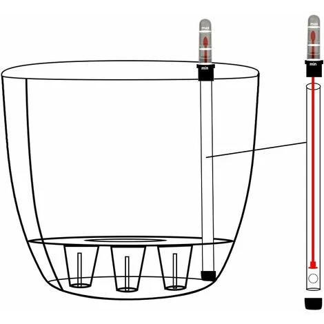 Bac à Fleurs Auto-Irrigation Blanc 15.5 13cm En Plastique Rond Lot De 4, Pot Avec Réserve D'eau Et Indicateur De Niveau D'eau Pot Avec Système D'arrosage 7 Bac à Fleurs Auto-Irrigation Blanc 15.5 13cm En Plastique Rond Lot De 4, Pot Avec Réserve D'eau Et Indicateur De Niveau D'eau Pot Avec Système D'arrosage – Image 5