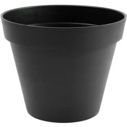 EDA Pot De Fleur Rond Toscane Ø 60 X H.47 Cm - Gris Anthracite