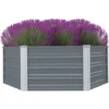 Jardinière 129 X 129 X 46 Cm Cm Acier Galvanisé Gris VidaXL 2 Jardinière 129 X 129 X 46 Cm Cm Acier Galvanisé Gris VidaXL -Promos Jardin Noble Magasin 5175526 1
