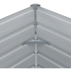 Jardinière 129 X 129 X 46 Cm Cm Acier Galvanisé Gris VidaXL -Promos Jardin Noble Magasin 5175526 5