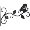 Lot De 1 Supports Pour Plantes Suspendues, 12 Pouces Suspension Mural Crochet Plante En Métal, Suspension D'Accessoires Pour Plantes Antirouille Et Robuste En Forme De Papillon, Noir