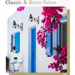 Lot De 1 Supports Pour Plantes Suspendues, 12 Pouces Suspension Mural Crochet Plante En Métal, Suspension D'Accessoires Pour Plantes Antirouille Et Robuste En Forme De Papillon, Noir -Promos Jardin Noble Magasin 51759859 5