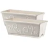 2 Jardinières Volutes Blanc Perle 40cm. Blanc. Marque : CEP Agriculture. Réf. : 2xVOLUTES40BlancPerle+SOUCOUPES -Promos Jardin Noble Magasin 52047572 1