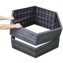 Carré Potager Ergo Imitation Bois 50 Cm. Gris. Marque : Garantia - Graf. Réf. : 645100x2