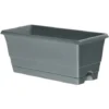 Mini Jardinière Grise 25 Cm + Réservoir. Gris. Marque : CEP Agriculture. Réf. : J25-Grise-AvecPlateau -Promos Jardin Noble Magasin 52047679 1