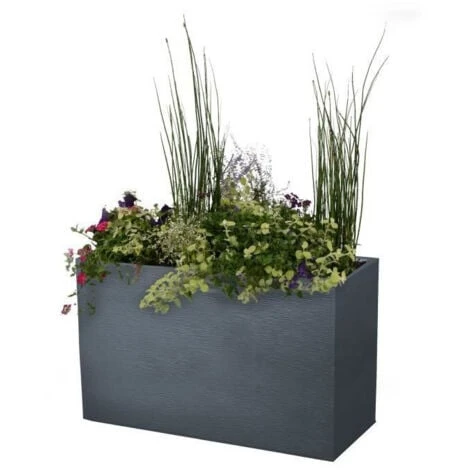 EDA Muret Graphit 99,5x39,5x60cm - Contenance 116L - Gris Anthracite 4 EDA Muret Graphit 99,5x39,5x60cm - Contenance 116L - Gris Anthracite – Image 2