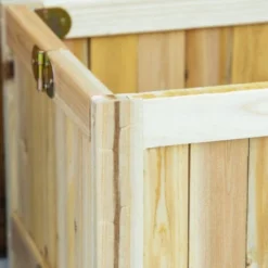 OUTSUNNY Jardinière Sur Pied Pliable Bac à Fleurs Dim. 70L X 30l X 25H Cm Corps Aspect Lattes Bois Sapin Pré-huilé 10 OUTSUNNY Jardinière Sur Pied Pliable Bac à Fleurs Dim. 70L X 30l X 25H Cm Corps Aspect Lattes Bois Sapin Pré-huilé -Promos Jardin Noble Magasin 52444472 4