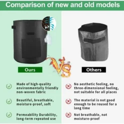 Sacs De Plantation De Pommes De Terre, 4pcs Sac Non Tissé De 10 Gallons, Sac De Plantation De Plantes,Convient Aux Sacs De Plantation De Pommes De Terre, Tomates, Carottes Douces (Noir) 9 Sacs De Plantation De Pommes De Terre, 4pcs Sac Non Tissé De 10 Gallons, Sac De Plantation De Plantes,Convient Aux Sacs De Plantation De Pommes De Terre, Tomates, Carottes Douces (Noir) -Promos Jardin Noble Magasin 52506897 3