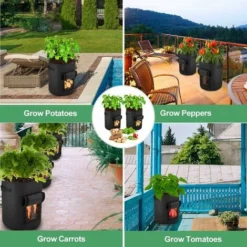 Sacs De Plantation De Pommes De Terre, 4pcs Sac Non Tissé De 10 Gallons, Sac De Plantation De Plantes,Convient Aux Sacs De Plantation De Pommes De Terre, Tomates, Carottes Douces (Noir) 10 Sacs De Plantation De Pommes De Terre, 4pcs Sac Non Tissé De 10 Gallons, Sac De Plantation De Plantes,Convient Aux Sacs De Plantation De Pommes De Terre, Tomates, Carottes Douces (Noir) -Promos Jardin Noble Magasin 52506897 4