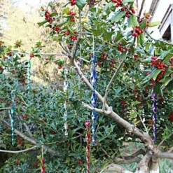 Repulsif Oiseaux, 12 Pièces Epouvantail Oiseaux Effaroucheur Oiseaux Spirale Vent Réfléchissant Spirale Rotatif Répulsif Pour Effrayer Les Oiseau, 6 Couleurs (30CM) Versailles -Promos Jardin Noble Magasin 53366697 5