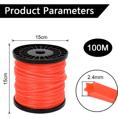 Hengda Fil De Coupe Fil De Tonte Rond En Nylon Pour Débroussailleuse 100M 2.4mm 5-skant Fil De Coupe En Nylon Pour Débroussailleuse 7 Hengda Fil De Coupe Fil De Tonte Rond En Nylon Pour Débroussailleuse 100M 2.4mm 5-skant Fil De Coupe En Nylon Pour Débroussailleuse – Image 5