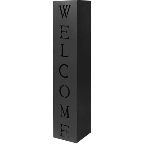 Colonne Pour Plantes Design Décoration Jardin Noire Motif Welcome 3 Colonne Pour Plantes Design Décoration Jardin Noire Motif Welcome