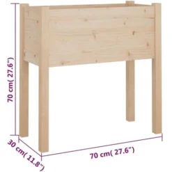 Jardinière 70x31x70 Cm Bois De Pin Massif VidaXL -Promos Jardin Noble Magasin 54142365 3