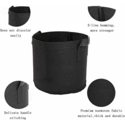 Sac Plante Non Tissé, Sac Plante Fraise Respirant, Sac Plantation Suspendu, Sac Culture Fraises, Sac Semis Fraises Jardinage, Sac Fraise Avec Poignées, Sac Fraise Jardin -Promos Jardin Noble Magasin 55147515 3