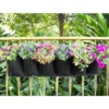 Ensoleillé Sac De Plantation Vertical, Sac De Plantes De Jardin Suspendu Au Mur Pot De Fleur Balcon Suspendu Pot Intérieur Extérieur Fleur 6 Sacs (noir) -Promos Jardin Noble Magasin 55285706 1
