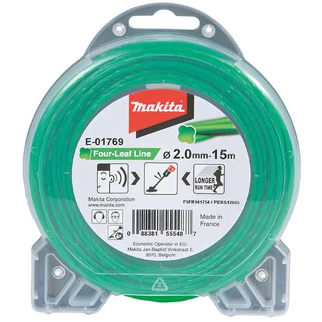 Fil Nylon Trèfle Torsadé MAKITA 2 Mm X 15 M - E-01769 3 Fil Nylon Trèfle Torsadé MAKITA 2 Mm X 15 M - E-01769