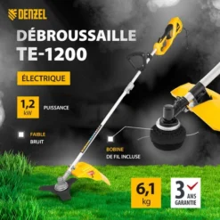 DENZEL - Débroussailleuse électrique - 1200 W 7 DENZEL - Débroussailleuse électrique - 1200 W -Promos Jardin Noble Magasin 57355884 2