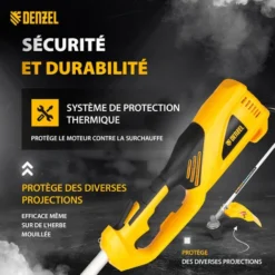 DENZEL - Débroussailleuse électrique - 1200 W 9 DENZEL - Débroussailleuse électrique - 1200 W -Promos Jardin Noble Magasin 57355884 4