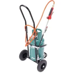 Desherbeur Thermique Tuyau 2m Bruleur 50 Mm Détendeur Propane Chariot à Roues Allumage Piezo Proweltek