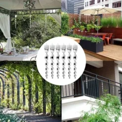 12 Pièces Effaroucheur D Oiseaux 30 Cm Repulsif Pigeon 360 Degrés Repulsif Oiseaux, Effaroucheur Oiseaux Réfléchissants Spirale, Pour Balcon, Arbres Fruitiers, Potager -Promos Jardin Noble Magasin 57597779 5