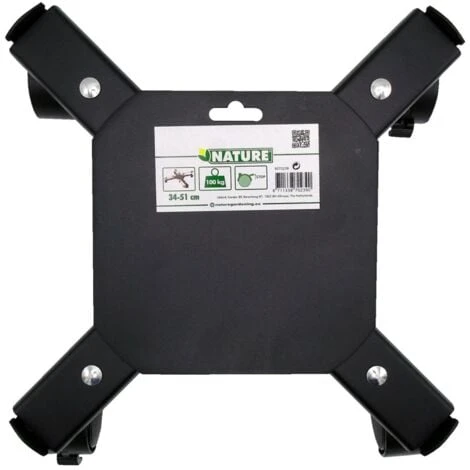 Support Roulant Réglable Pour Plantes 4 Bras Métal Noir Nature 5 Support Roulant Réglable Pour Plantes 4 Bras Métal Noir Nature – Image 3