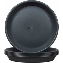 Soucoupes Pour Pots De Fleurs Lot De 6 Soucoupes En Plastique Pour Plantes D'intérieur Et D'extérieur Gris 14 Cm