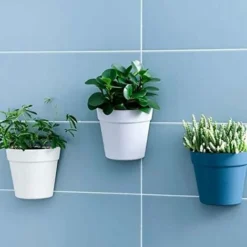 Lot De 2 Pots De Fleurs Muraux En Plastique à Suspendre Pour L'intérieur, L'extérieur, Le Jardin, Le Balcon, , Gris -Promos Jardin Noble Magasin 59718031 5