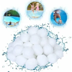 Déstockage Billes Filtrantes Pour Systèmes De Filtration à Sable Billes Filtrantes 700g, Remplacement De Sable Filtrant 25kg, Billes Filtrantes De Piscine Pour Accessoires De Piscine, Pompe De Pisci
