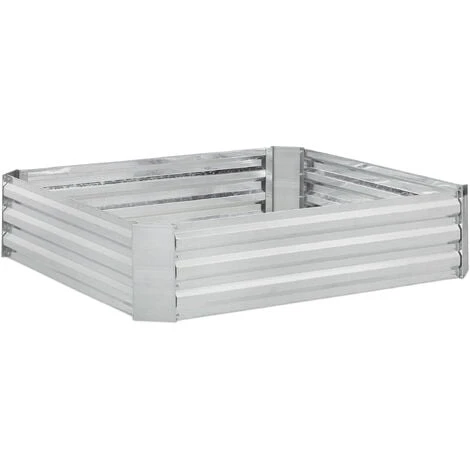 Relaxdays Carré Potager, Métal Galvanisé, Fleurs, Plantes Et Légumes, HxLxP : 30x120x90 cm, Jardinière D’extérieur, Gris 3 Relaxdays Carré Potager, Métal Galvanisé, Fleurs, Plantes Et Légumes, HxLxP : 30x120x90 cm, Jardinière D’extérieur, Gris