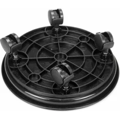 RHAFAYRE Support Moile De Bac à Plantes Avec Roulettes Pour Un Déplacement Facile - Plateau De Jardinière Rond Mobile - Pour Intérieur Et Extérieur - Noir-Diamètre Intérieur à 27cm -Promos Jardin Noble Magasin 61187186 2