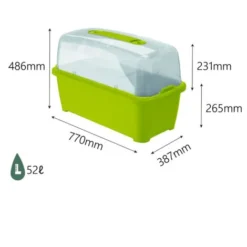 2 Unités De Potager Urbain Avec Serre De 52 Litres En Polypropylène 77 X 38 X 82 Cm Couleur Pistache. -Promos Jardin Noble Magasin 61259119 3