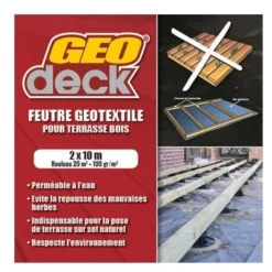 20 M² - Feutre Géotextile Noir 100 G / M² Rouleau De 2m X 10m -Promos Jardin Noble Magasin 6160864 4