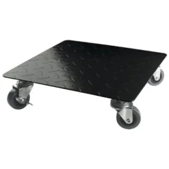 Nortene Support à Roulettes Carré Flora Roll Factory En Métal Pour Plantes - 0,30 X 0,30 M - Noir