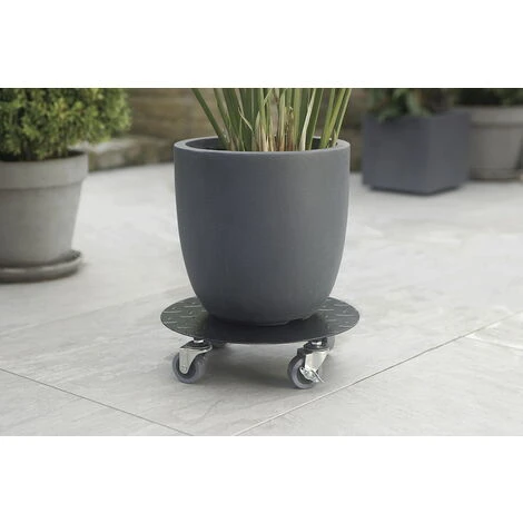 Nortene Support à Roulettes Carré Flora Roll Factory En Métal Pour Plantes - 0,30 X 0,30 M - Noir 7 Nortene Support à Roulettes Carré Flora Roll Factory En Métal Pour Plantes - 0,30 X 0,30 M - Noir – Image 5