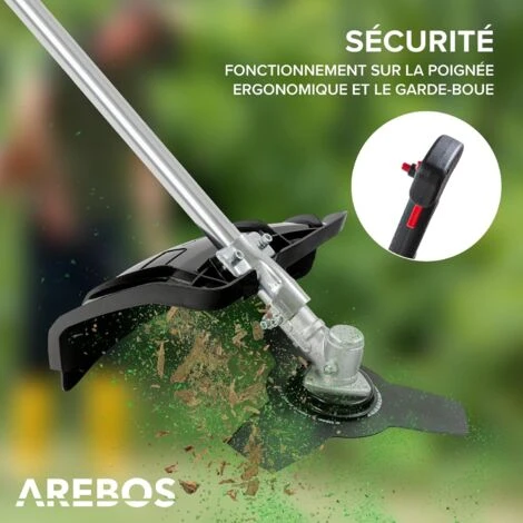 AREBOS Débroussailleuse à Essence Premium 5 En 1 3PS 52 CC Avec Manche Profilé Rembourré Avec Rallonge De 1 M Taille-haie Réglable 6 AREBOS Débroussailleuse à Essence Premium 5 En 1 3PS 52 CC Avec Manche Profilé Rembourré Avec Rallonge De 1 M Taille-haie Réglable – Image 4
